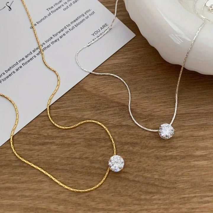 Moissanito akmenų kaklo papuošalas Cléa