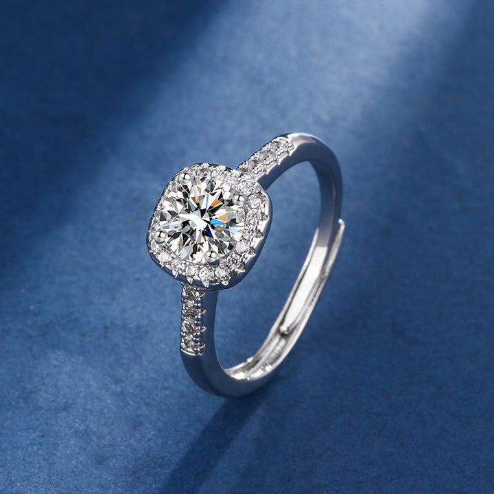 Išskirtinė Radiantų Kvadratinių Balto Aukso Papuošalų Kolekcija