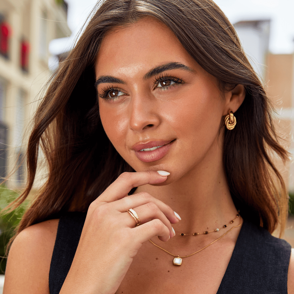 Auksinė Sahara Žiedas su Kluoniais